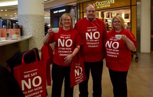 campaign at intu lakeside thurrock saying no