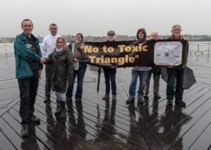 toxic triangle protest