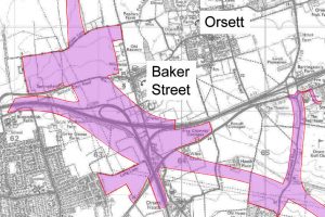 LTC Preferred Route C3 - Red Boundary - Chadwell to Orsett