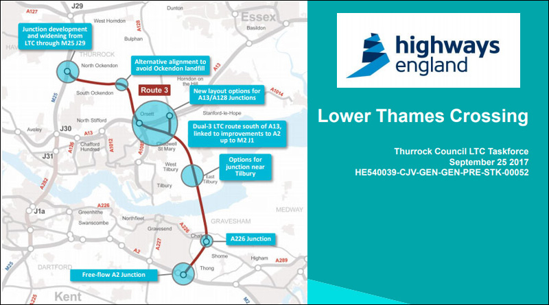 LTC Task Force Meeting Sept HE Presentation. Highways England's latest considerations for design update