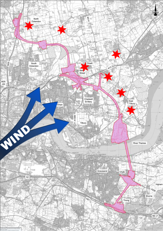 Thurrock pollution map 2025