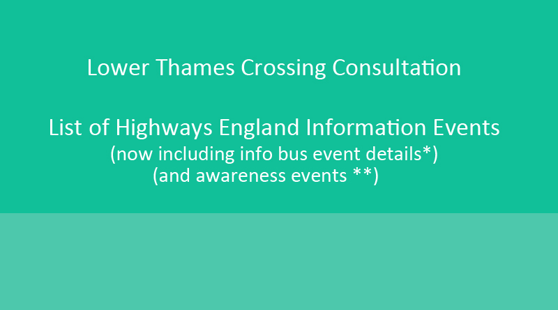 Highways England Statutory Consultation Public Information Events