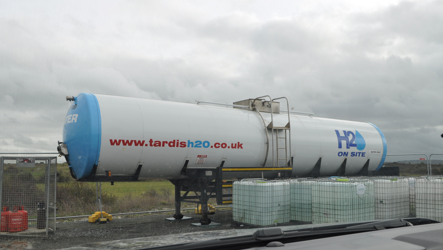 Lower Thames Crossing Ground Investigation Site Visit - a large water tank