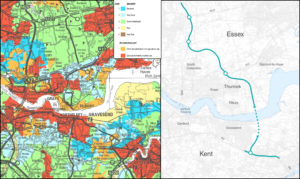 Agricultural land grading map alongside LTC map