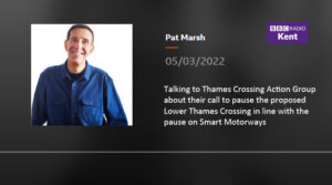 BBC Radio Kent radio interview image showing host Pat Marsh