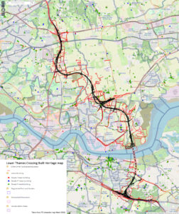 Map showing LTC impacts on Historic Buildings and Sites