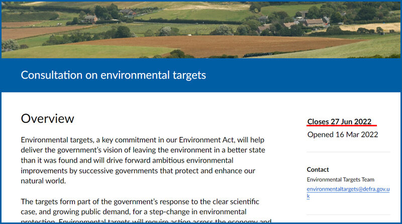 Environmental Targets consultation