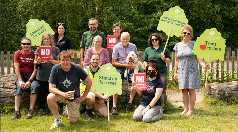 Campaigners at Woodland Trust LTC event July 2022
